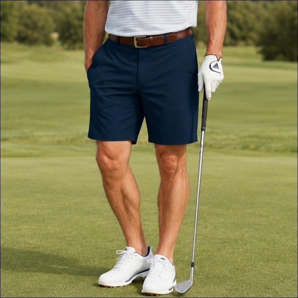 Adidas Golf Shorts 40 Navy Blue Ultimate 365 Stretch Grip Waist Performance NWOT